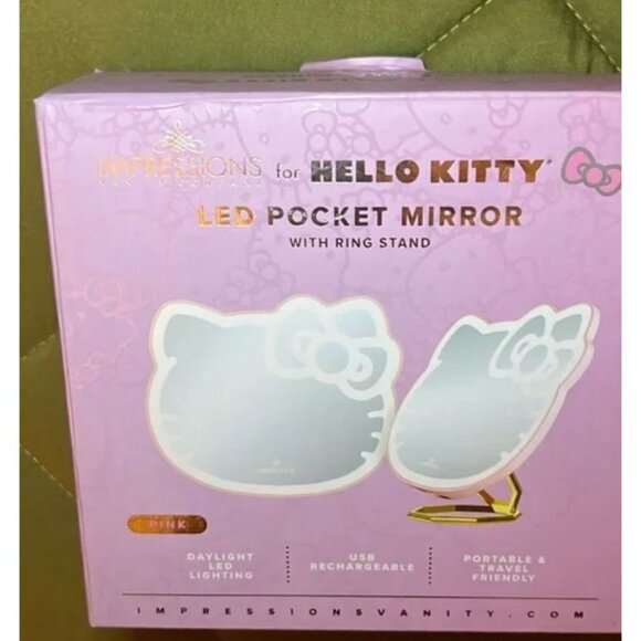 Hello Kitty X Impressions Vanity LED Mirror With Gold Stand - Picture 7 of 11